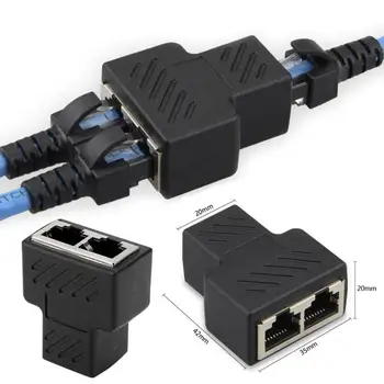 1 2 Kuidas Võrgu LAN Kaabel Ethernet Naine Cat6 RJ45 Jagaja Pistiku Adapter UTP Cat7 5e Conector Lüliti Adapterid Koppel 109247