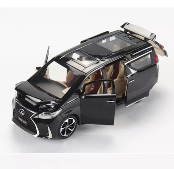 1:24 simulatsiooni Lexus lm300h laste mänguasi MPV sulamist auto mudel teenetemärgi poisi sünnipäev Jõulud Uue Aasta kingitus Must Auto