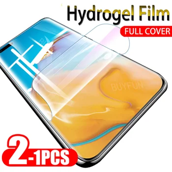 1-2tk Full screen protector For Huawei P40 P40 Lite E hüdrogeeli pehme kile Huwei P40 Pro P40 Pro Plus kaitsekile,Ei Gla