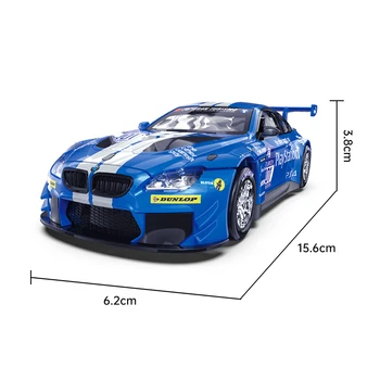 1:32 M6 GT3 Le Mansi Võidusõidu Auto Vaba Käiguga Kõrge Valguse Spordi Racing Auto Mudel Mänguasi Diecast Metal Sulamist Kääbus Replica