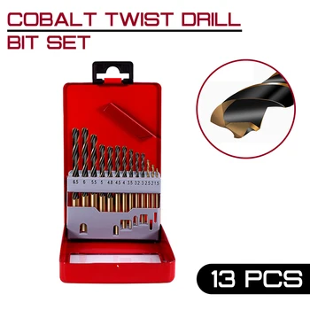 1.5-6.5 mm 13pcs Koobalt Twist Drill Bit Komplekt HSS Metalli Elektrilised Tööriistad Tarvikud Drill Bit Tööriist