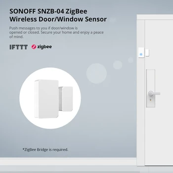 1-5tk SONOFF SNZB-04 ZigBee Traadita Ukse Akna Sisse/ Välja Andur-Detektori Kodu Smart Security Süsteemi Kaudu EWeLink Serveri Hoiatus