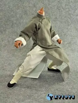 1/6 Skaala Mees ZY15-14 Halli klassikaline Hiina Kung Fu pikkade varrukatega rüü kostüüm master sobivad Riided 12