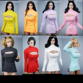 1/6 Skaala naine naiste sõdurid riided seksikas Pikk avatud rinnus pingul T-särk 9 värvi sobivus 12 tolli TBL Ph tegevus joonis