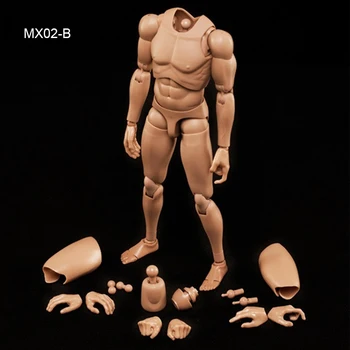 1:6 skaala mees keha väga kulutõhus serv kaukaasia naha toon MX02-A-MX02-B-UUS versioon Aasia keha seeria naha, lihaste