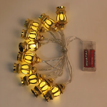 1.65 M 10 LED Õli Laterna String Halloween Teenetemärgi Prop Golden Palace Laterna jõulupidu Dekoratsioon Lamp