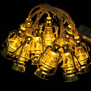 1.65 M 10 LED Õli Laterna String Halloween Teenetemärgi Prop Golden Palace Laterna jõulupidu Dekoratsioon Lamp