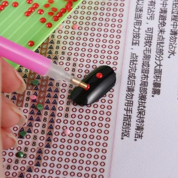 1 Komplekt Teemant Värvimiseks Pliiatsid Käsitöö Punkti Puurida Pen Tool Topelt otsaga 5D Kunsti Tikandid Pen ristpistes DIY Õmblemine Tarvikud