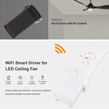 1 Komplekt Tuya Wifi Smart Fan Switch Celling Fan/Light Töötleja 433 RF/APP/Voice puldiga Kiiruse Reguleerimine Smart Home Moodul
