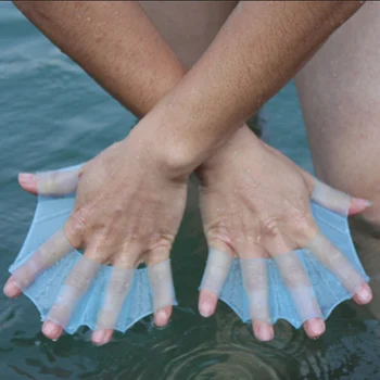 1 Paar Konn Silikoon Käsi Ujumiseks Uimed Käerauad Lestad Ujuda Palm Sõrme PUZ777