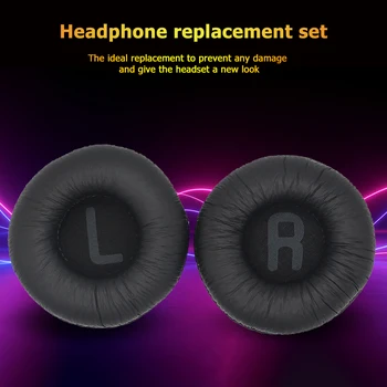 1 Paar Pehme Kõrvapadjakesed jaoks JBL Tune 500BT Valgu Nahast Vaht Kõrva Pad (Must) 169150