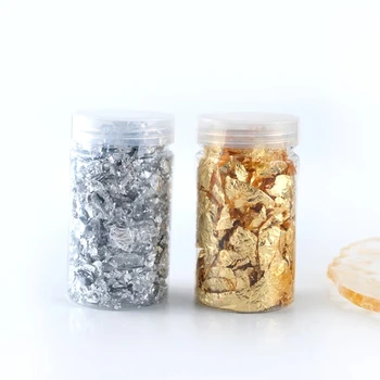 1 Pudel Gold Leaf Helbed Vaik Filler Kuld, Hõbe Konfetit Täitmise DIY Epoksüvaik Käsitöö Nail Art Foolium Paber Ehted Tegemine