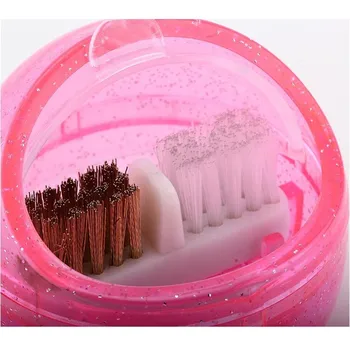 1 TK roosa küünte puhastushari natuke, drill bit cleaner box, küünte poleerimine natuke tolmu puhastamine ja eemaldamine mini puhastus box
