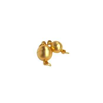 1 Tk/Komplekt 18K Kuld Pakett Matt Gold Ring Rant Kuju Magnet Lukk Käevõru, Kaelakee DIY Äraveo Raud Pall Magnet Lukk