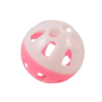 1 Tk Mitmevärviline Õõnes Bell Ball Plastikust Palli Kass Koera Mänguasi Bell Heli Pet Mänguasi Plastikust Bell Ball