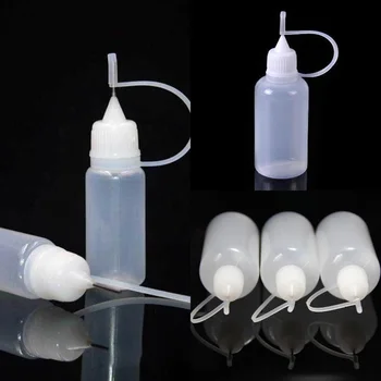 1 Tk Plastikust Squeezable Tip Aplikaator Pudeli Tilguti Pudelid Nõela Otsa Caps Liimi/Vedelik/Õli, 20 ml Pudel Tilguti