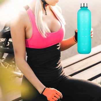 1 Tükk Plastikust lekkimiskindlates Vee Pudel, 1 Liiter Võimsus, BPA-vaba Sport Pudel, Kolm Värvi, Vabatahtlik