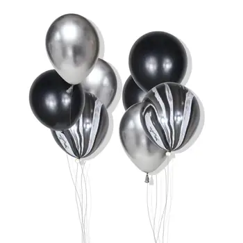 10-15tk Metall, Kuld, Hõbe Õhupallid Tint Sinine Latex Balloon Pulmi, Sünnipäeva Decors Festival Tähistamine Asjade Õhu Palli