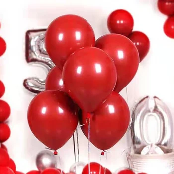 10 / 20 Tükki 10 Tolline Ruby Latex Balloon Hiina Pulm Teenetemärgi Õhupalli Topelt Õnne Õhupalli 049 166865