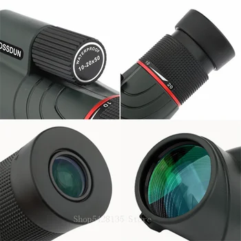10-20x50 Monocular Zoom Suure Võimsusega Teleskoobi Dual Focus BAK4 Prism Optika-Multi-kaetud Objektiiv