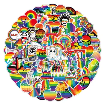 10/50/100TK Mood Tõusulaine Kaubamärgi Rainbow Värvi Graffiti Loomade Kleepsud Kohver Pagasi Mootorratta Sülearvuti Rula Kleebis