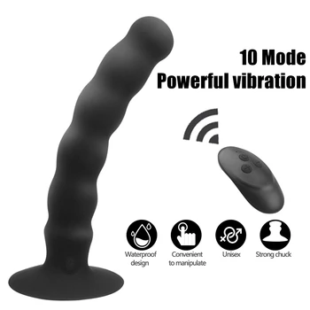 10 Kiirust Wireless Remote Anal Dildo Mees Eesnäärme Massager Tugev Jobu Unisex Stimulaator Päraku, Peenise Vibraator Sex Mänguasjad