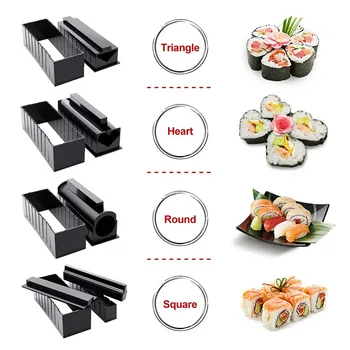 10 Tk/Set DIY Sushi Tegemise Komplekt Rulli Sushi Tegija Riis Rulli Hallituse Köök Sushi Vahendid Jaapani Sushi Toiduvalmistamis Köök tööriistad Tööriistad 128764