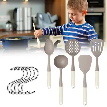 10 tükki non-stick köögitarvete erilist spaatel silikoon köögitarvete komplekt toiduvalmistamis spaatliga filter lusikas mugav lauanõude komplekt s 12438