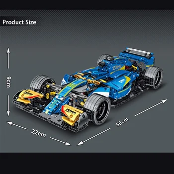 1000+tk Täiskasvanute Tehnilised F1 ehitusplokid võidusõiduauto Hoone Set Mänguasi Poiss Mudel Auto Mänguasi Eksklusiivne Tehnilised Grand Prix Racer F1 3703