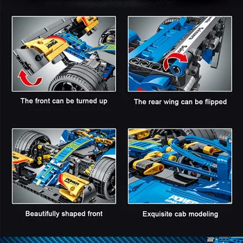 1000+tk Täiskasvanute Tehnilised F1 ehitusplokid võidusõiduauto Hoone Set Mänguasi Poiss Mudel Auto Mänguasi Eksklusiivne Tehnilised Grand Prix Racer F1
