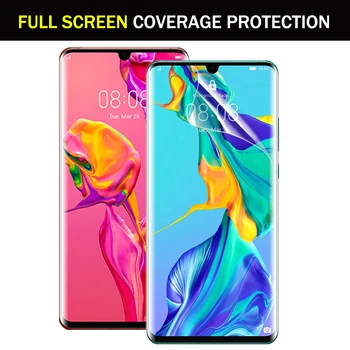 1000D Täielikult Katta Hüdrogeeli Film Huawei P30 Pro P20 Lite P40 Screen Protector For Huawei P30 Lite Mate 40 30 20 P Smart 2019