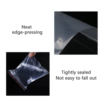 100TK Plastikust Kotid, Ehted Zip Zip Lock Reclosable Polü Selge, Pakendamise Kotid) Erinevad Suurused