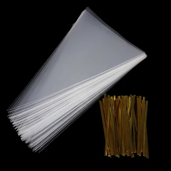 100tk OPP läbipaistev kolmnurk kott läbipaistvast Plastikust Koonuse Kuju, Tsellofaani Läbipaistvad Kotid Komme Kott Kommi kilekotti