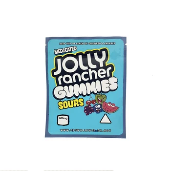 100tk Uus 3 Disain Jolly Hapu Kotid Jolly Rancher Smacker Gummies Medibles Candy Tühi Mylar Kotid(Ainult Pakend Nr Toit) 94025
