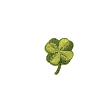 100tk/palju Väike Tikand Plaaster Roheline Neli-leaf Ristik Õnnelik Rõivaste Kaunistamiseks Õmblemine Tarvikud Käsitöö Diy Applique 2610