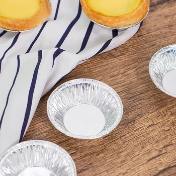 100tk Ühekordsed Alumiinium Muna Hapukas Hallituse Foolium DIY Küpsetamine Vahendid Küpsise Muffin Cupcake Juust Ring Toiduvalmistamis Saia Vahendid