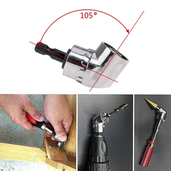 105 Kraadi Paremale Angle Drill Attachment ja Paindlik Nurga Laiendamine Bit Kit for Trell või Kruvikeeraja 1/4