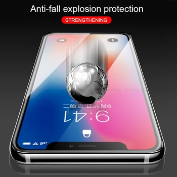 10D Uus Karastatud Klaas iPhone 6 Screen Protector 6s 7 8 Plus Täielikult Katta Kaitsva Kile iPhone X-XR, XS Max Klaas