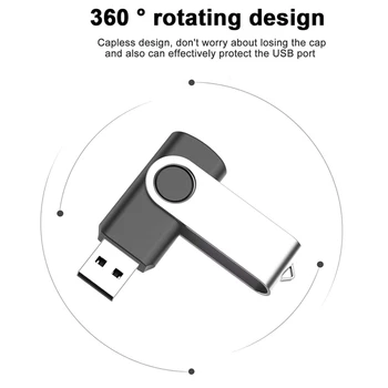 10Pack 360° Pööramine 512MB 1G, 2G 4G 8G 16G 64GB 128GB USB mälupulgad mälupulk USB 2.0 Thumb Drives DIY Tasuta Logo Hulgimüük