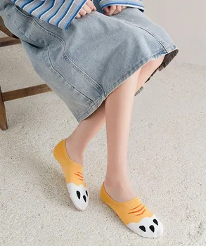 10Pieces=5 Paari Puuvillased Naiste Sokid Naiste Vabaaja Paat 3D Cartoon Harajuku Loomade Unicron Kass Armas Naljakas Õnnelik Tüdruk Pahkluu Sokid