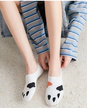 10Pieces=5 Paari Puuvillased Naiste Sokid Naiste Vabaaja Paat 3D Cartoon Harajuku Loomade Unicron Kass Armas Naljakas Õnnelik Tüdruk Pahkluu Sokid