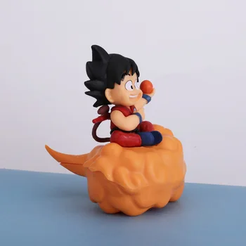 10cm Anime Dragon Ball Z Tegevus Joonis Mänguasjad Super Saiya Goku Istub Pilved Cartoon Mudelid Armas Kingitused Lapsed Mänguasjad