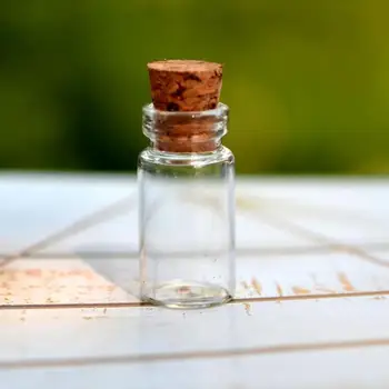 10tk Mini Väike Klaasist Pudelid, millel on Selged Kork Suletakse Purgid Väike Pulm Viaali 24x12mm Sõnum Kasuks Konteinerid Ehted