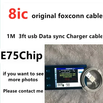 10tk/palju OEM 8ic 1M/3FT E75 chip USB-kaabel-laadija cablefrom Foxco mobiiltelefoni 5 5S 6 6s 7 7plus 8 8pl X X X X pakkimine