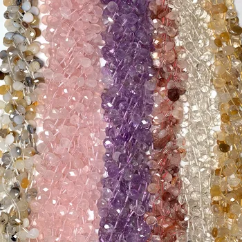10x14mm Lihvitud Agat ametüst, roosa kristall kvarts Kivi Pärlite Vahedetail Helmed DIY Käevõru, Kaelakee, Ripats, Kõrvarõngas Tegemine