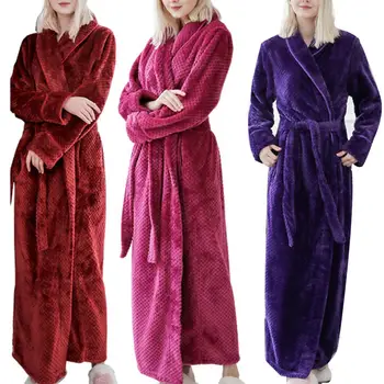 11.11 Mood Tahked Värvi Naiste Paks Hommikumantel Pehme Soe Pikk Hommikumantel Palus Kimono Sleepwear Jõulud Kingitus Naistele Sõber