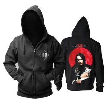 11 Kujunduse Marilyn Manson Ülerõivad Lukuga Fliis Dressipluus Rock Hupparit Shell Jakk, Jalas Hardrock Punk Heavy Metal Sudadera