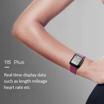 116 Pluss Smart Watch Käepaela Sport Fitness Tracker Värvi Ekraani Jälgida Füüsilist Tervist näitab Riski Staatuse Veekindel IP67 179996