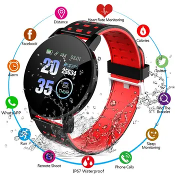 119plus Smart Watch Bluetooth Käepaela Veekindel Nutikas Käevõru Südame Löögisageduse, vererõhu Monitor Fitness Tracker Smartwatch 5486