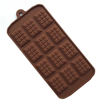 12 Isegi Silikoon Vahvel Hallituse Square Non-stick Chocolate Chip Hallituse DIY Saia-Kooki Hallituse Köök, Küpsetamine, Tööriist